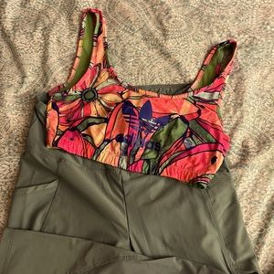 Small floral adidas lounge bra